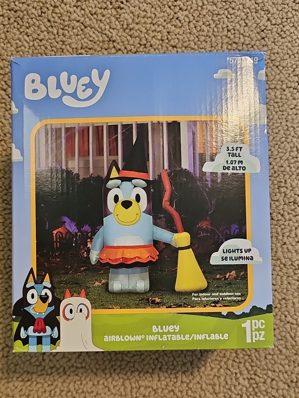 Bluey 3.5-ft LED Halloween Bluey Witch Inflatable